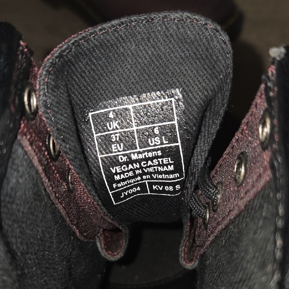 Dr. Martens Dark Red Combat Boots - Picture 2 of 4